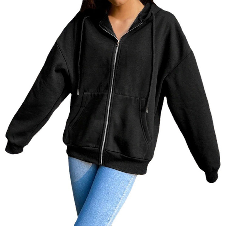 Damen lässiger Kapuzenpullover mit Reißverschluss Drune