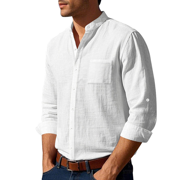 Herren leichtes Leinenhemd Drune