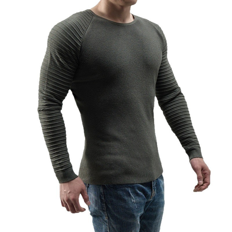 Herren modischer Strickpullover mit innovativer Rippstruktur Drune