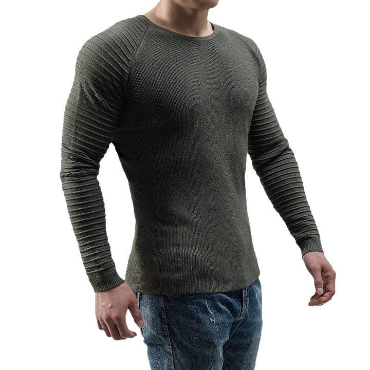 Herren modischer Strickpullover mit innovativer Rippstruktur Drune