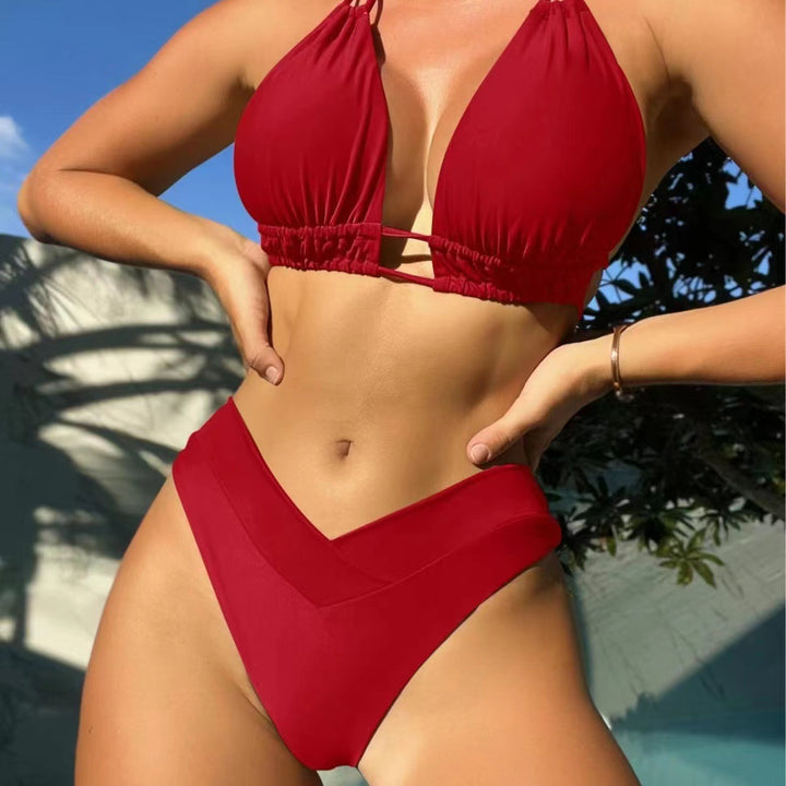 Damen Triangel-Bikini mit hochgeschnittenem Höschen Drune