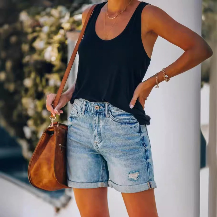 Damen Jeans-Shorts mit moderner und lässiger Passform Drune