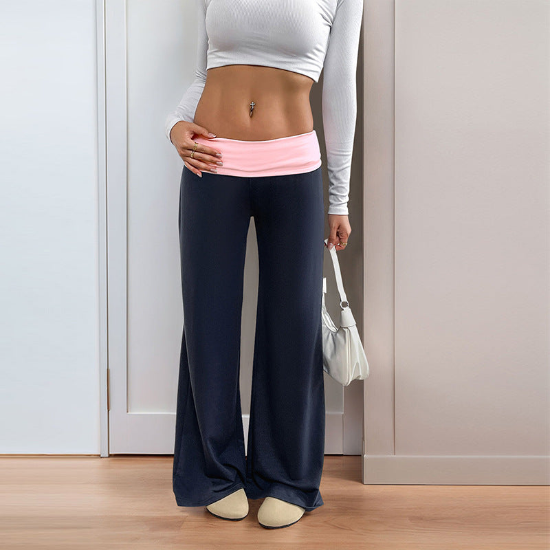 Damen Sportliche Freizeithose mit weitem Bein Drune