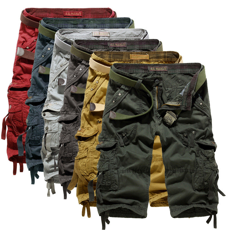 Herren Cargo Shorts mit Mehreren Taschen Drune