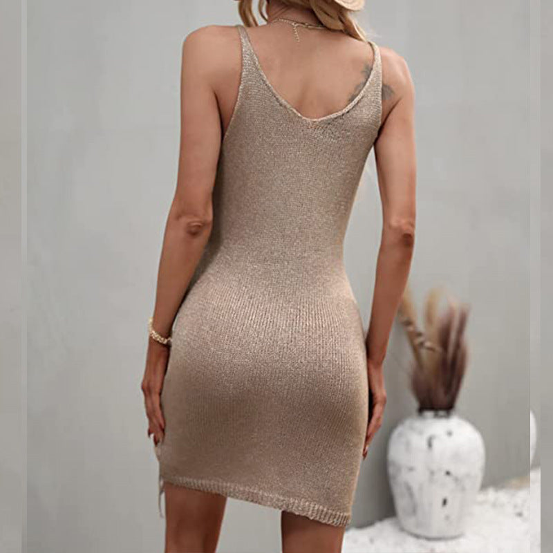 Damen Strickkleid mit verstellbarem Bund Drune