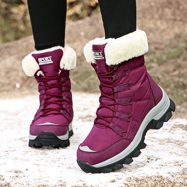 Damen Gefütterte Winterboots mit rutschfester Sohle und isolierendem Futter Drune