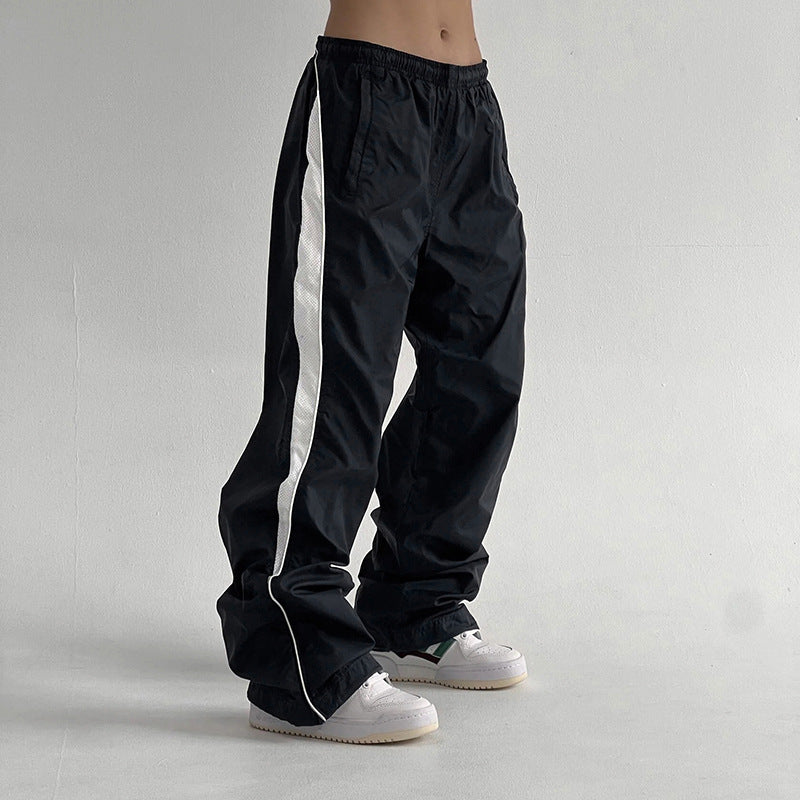 Damen Sportliche Freizeitpants mit Netzdetails Drune