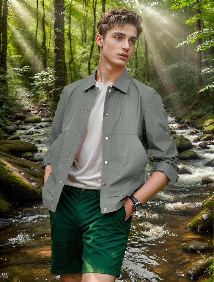 Herren lässige Freizeitjacke mit atmungsaktivem Material Drune