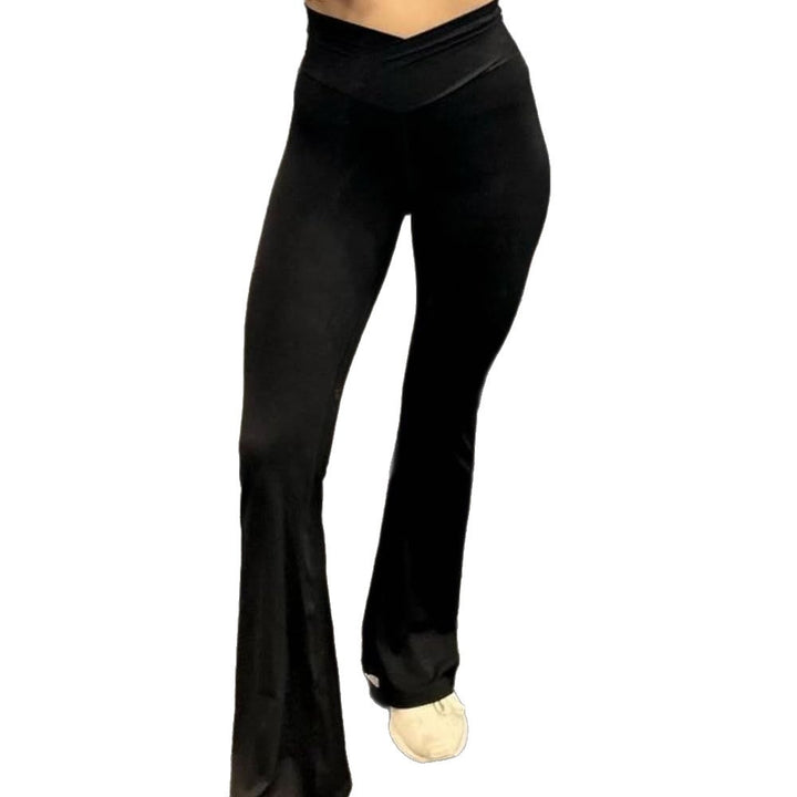 Damen Sportliche Hochbund Leggings und asymmetrisches Crop-Top Set Drune