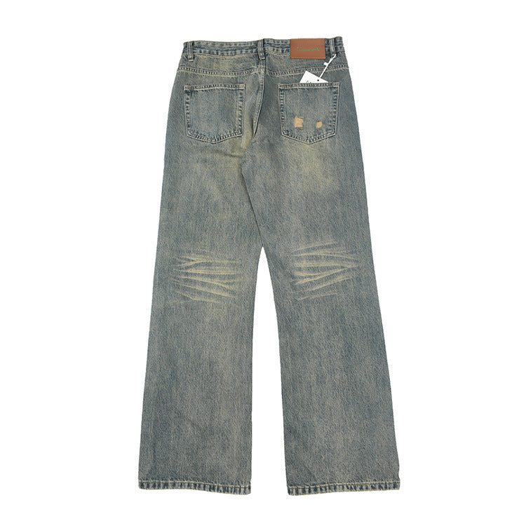 Damen weit geschnittene Jeans mit einzigartigem Vintage-Look Drune