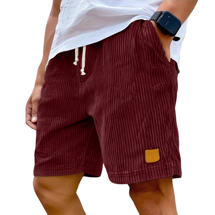 Herren nan Feincord-Shorts mit elastischem Tunnelzugbund, Kordelzug und tiefen Eingrifftaschen Drune