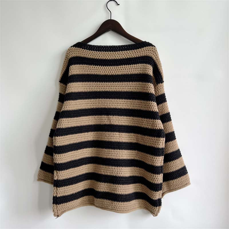 Drune | Gestreifter Strickpullover mit Modernem Stil