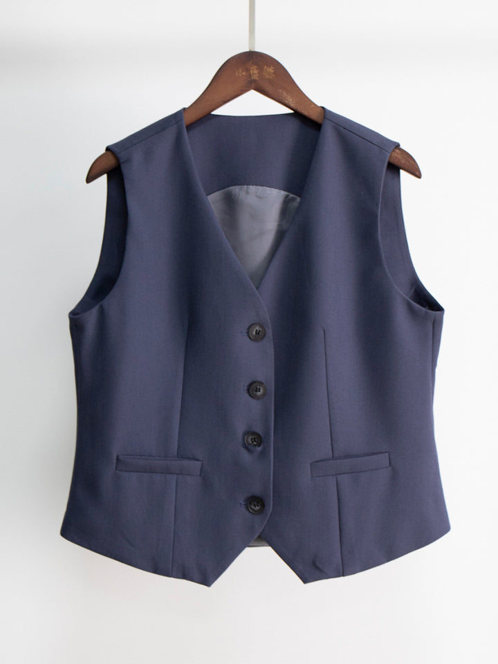 Damen Eleganter Businessblazer mit modischem Schnitt und praktischen Taschen Drune