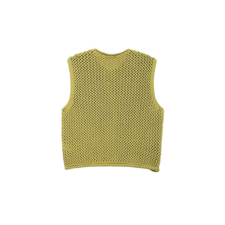 Damen Strickweste mit grobem Netzdesign und praktischen Taschen Drune