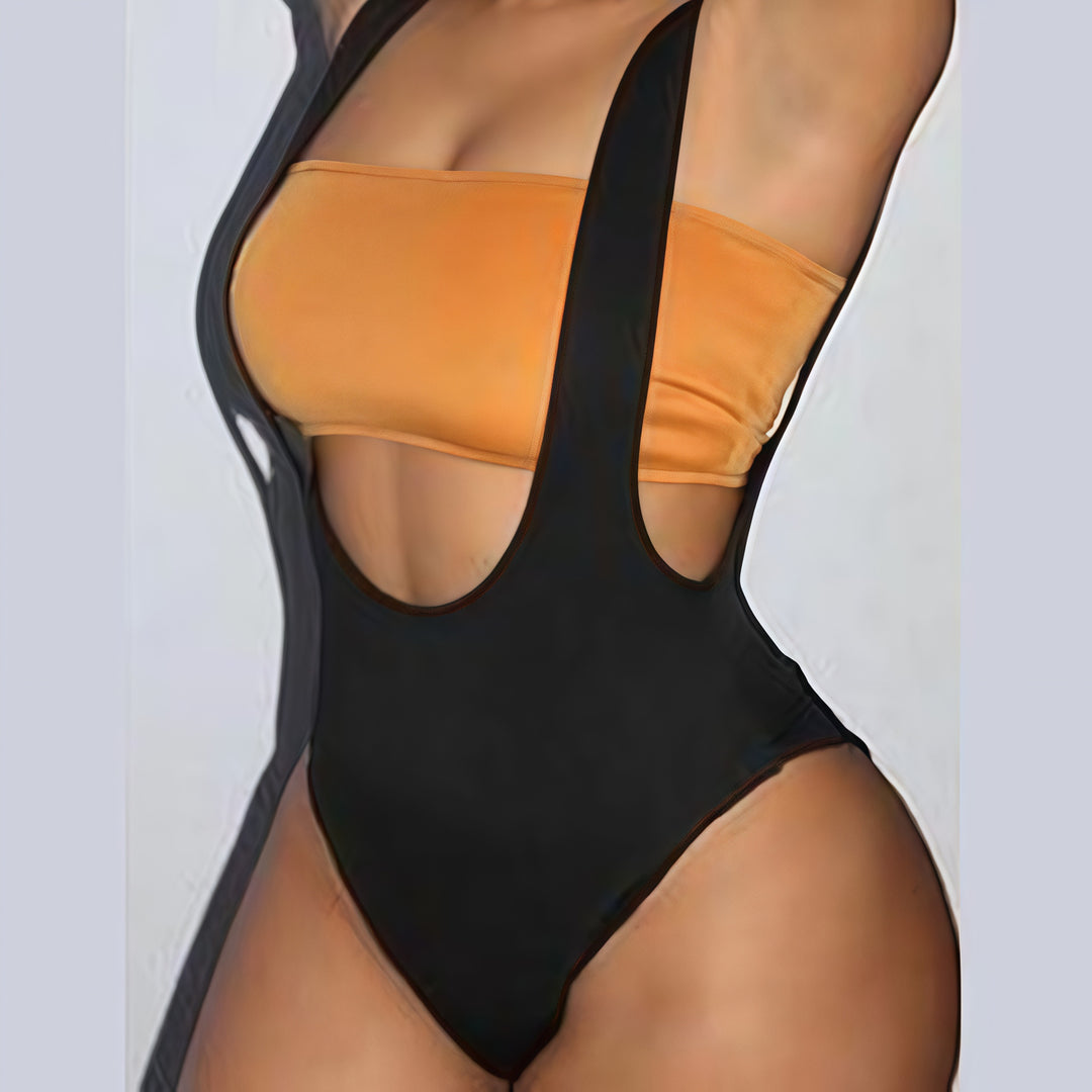 Damen Badeanzug mit modernem Cut-Out-Design und verstellbaren Trägern Drune