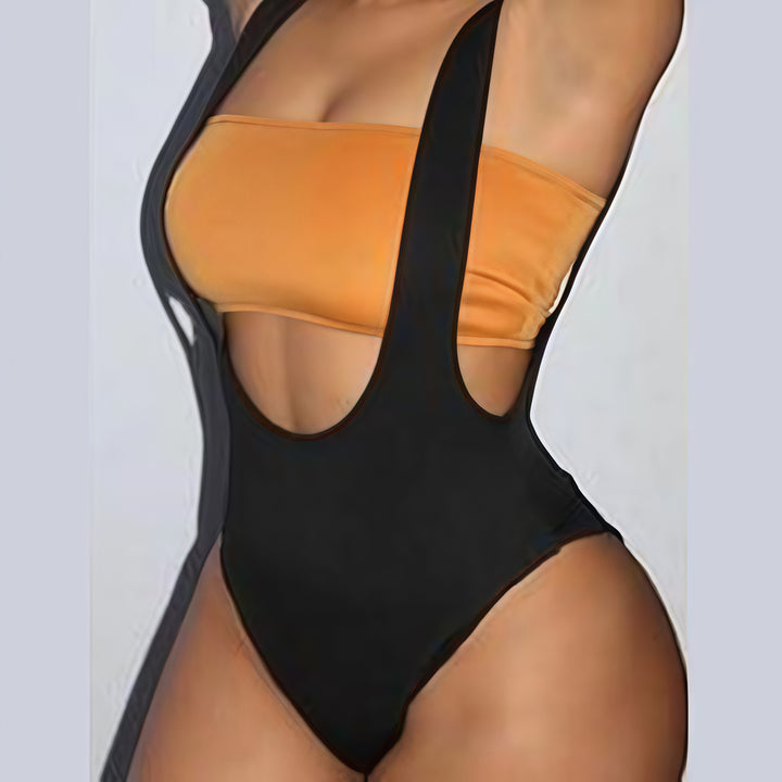 Damen Badeanzug mit modernem Cut-Out-Design und verstellbaren Trägern Drune