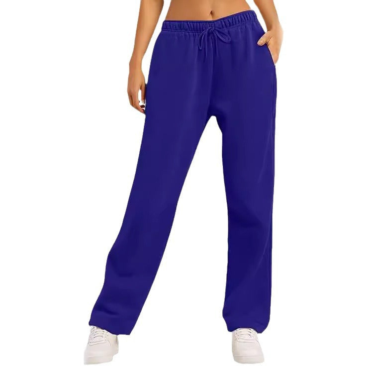Damen Bequeme Freizeithose mit elastischem Bund und seitlichen Taschen Drune