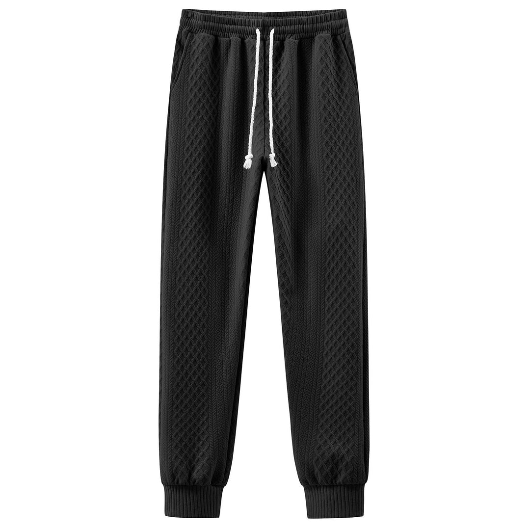 Herren Komfortable Strick-Jogginghose mit modernem Design und elastischem Bund Drune