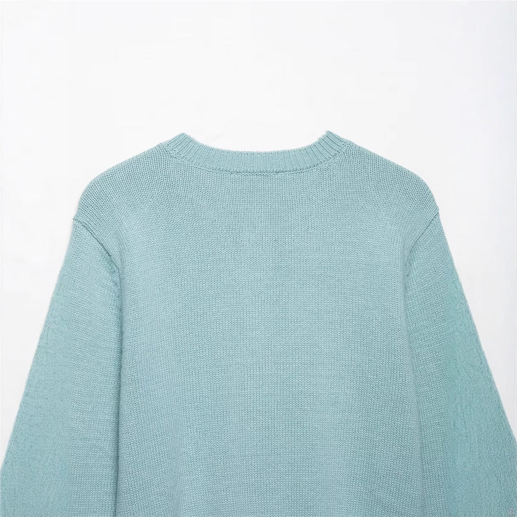 Damen leichte Strickjacke mit Knopfleiste und klassischem Rundhalsausschnitt Drune