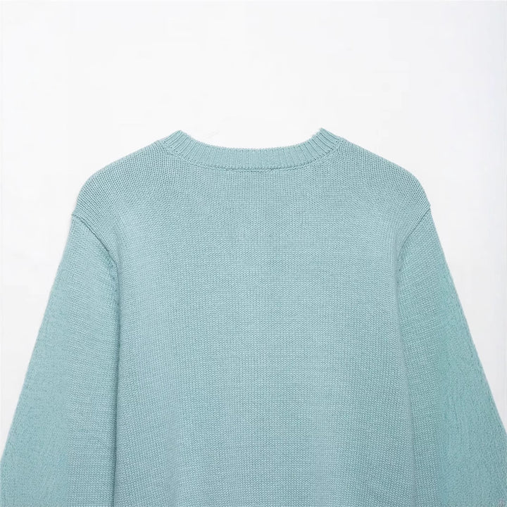 Damen leichte Strickjacke mit Knopfleiste und klassischem Rundhalsausschnitt Drune