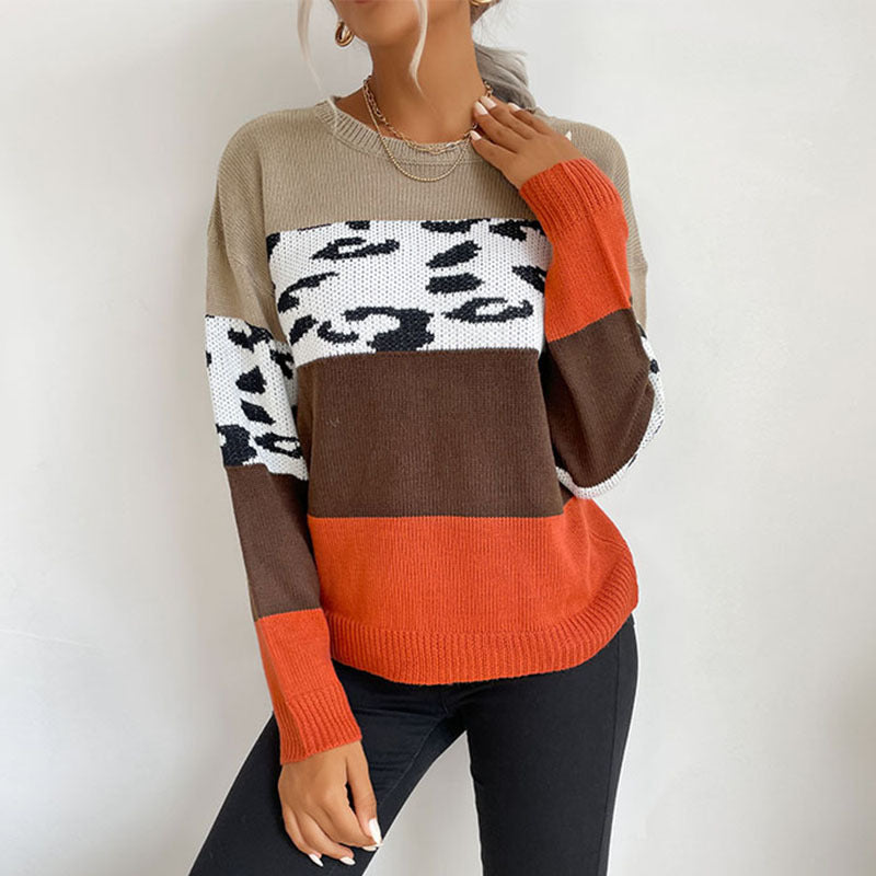 Damen modischer Strickpullover mit einzigartigem Muster und lässigem Schnitt Drune