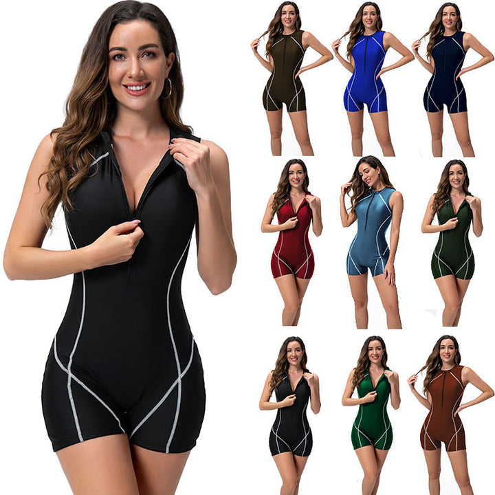 Damen Surf-Overall mit sportlichem Reißverschluss und figurbetonendem Schnitt Drune