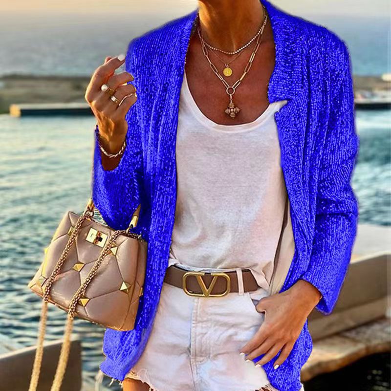 Damen Glitzernde Abendjacke mit elegantem Schnitt und luxuriösen Details Drune