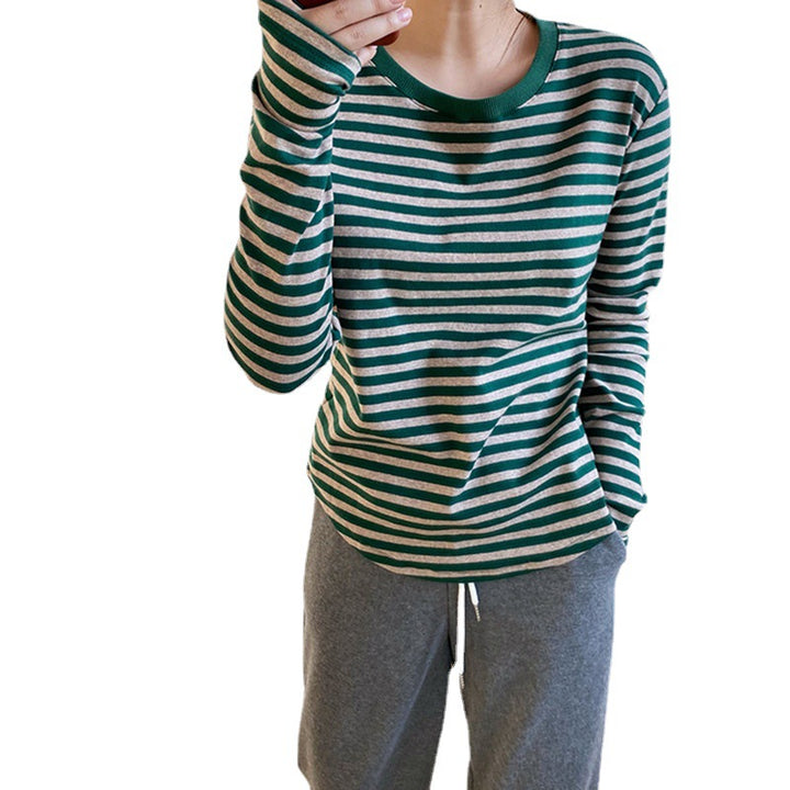 Damen gestreiftes Langarmshirt Drune