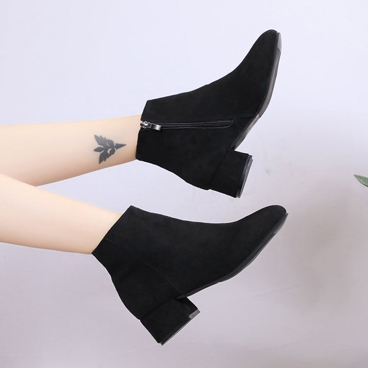 Damen Ankle-Boots mit modernem, minimalistischem Design und komfortablem Blockabsatz Drune