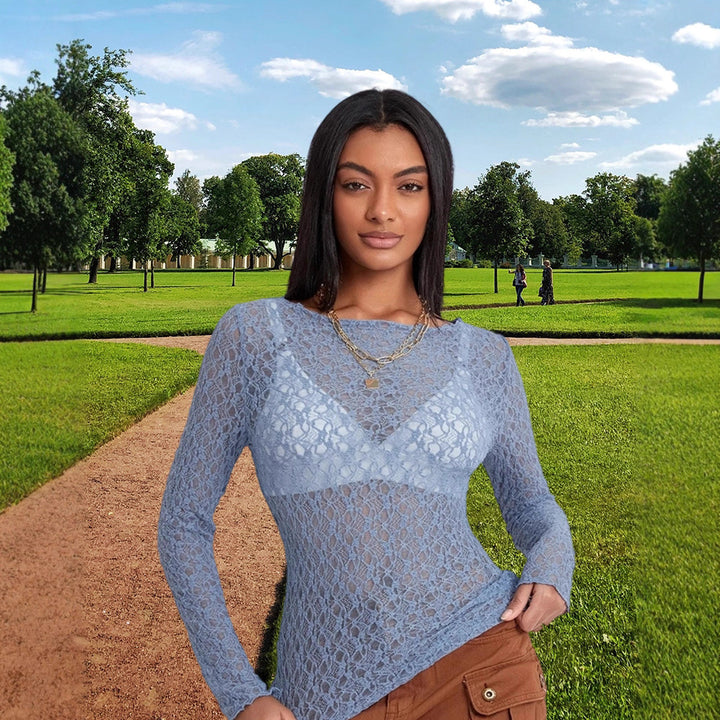 Damen Spitzenoberteil mit eleganter Passform und raffinierten Details Drune