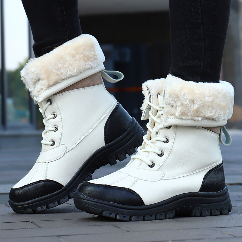 Damen Gefütterte Winterstiefel mit rutschfester Sohle Drune
