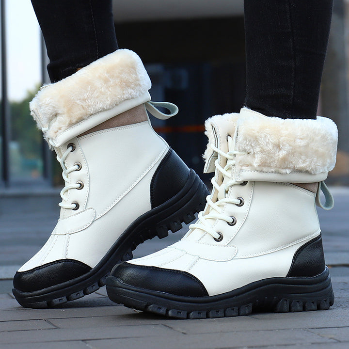Damen Gefütterte Winterstiefel mit rutschfester Sohle Drune