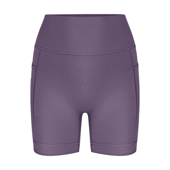 Damen sportliche hoch Taillierte Radlerhose mit praktischen Seitentaschen Drune