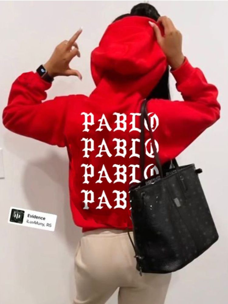 Damen Kapuzenpullover mit grafischem Statement Drune