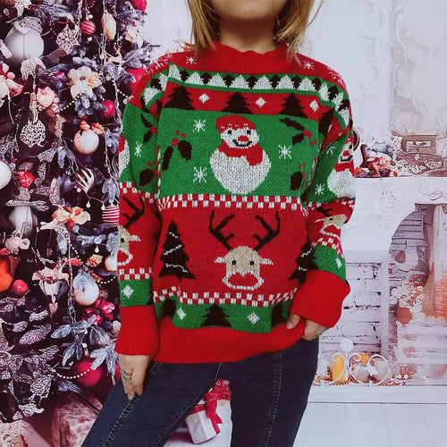 Damen Weihnachts-Pullover mit festlichem Motiv und angenehmem Schnitt Drune