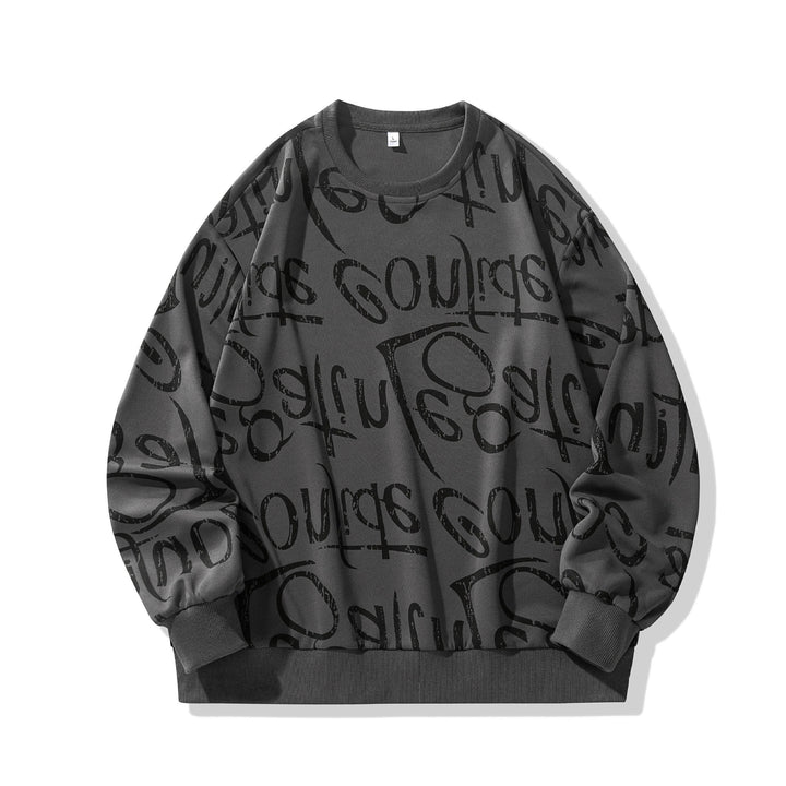 Herren Sweatshirt mit kreativem Motiv und weichem Innenfutter Drune