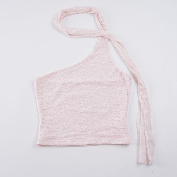 Damen asymmetrisches Top mit schickem Halsteil Drune