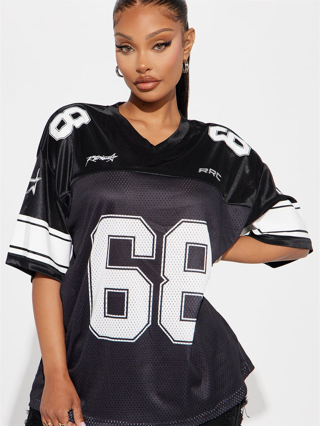 Drune | Lockeres Sportliches Kurzarm-Jersey-T-Shirt