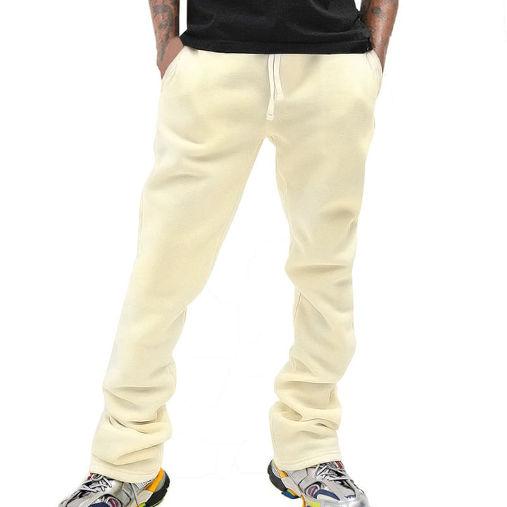Herren nan lockere Sweatpants mit elastischem Komfortbund, Kordelzug, Fleece-Innenfutter und geradem Bein Drune