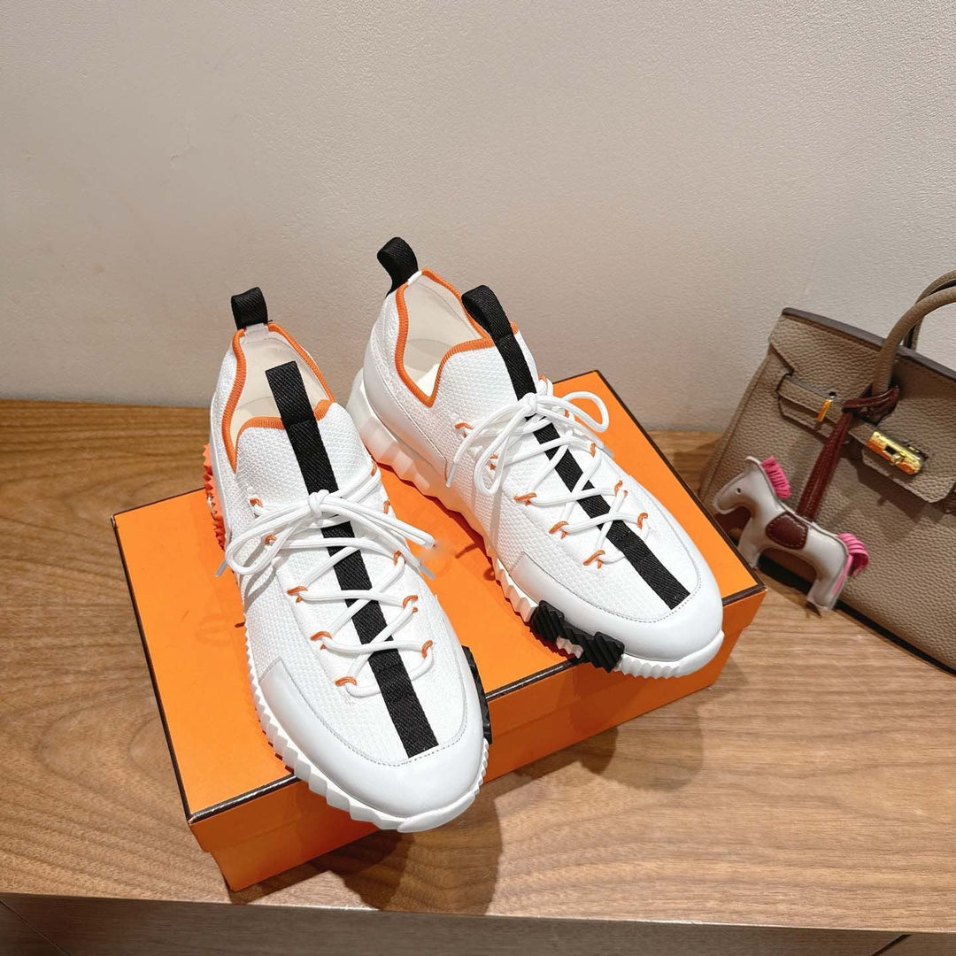 Damen Sportliche Sneakers mit elastischer Strickoberfläche und rutschfester Sohle Drune
