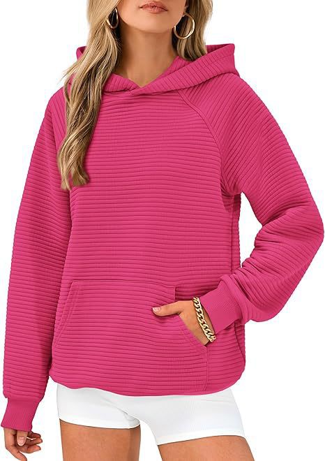 Damen gemütlicher Kapuzenpullover mit strukturiertem Design Drune
