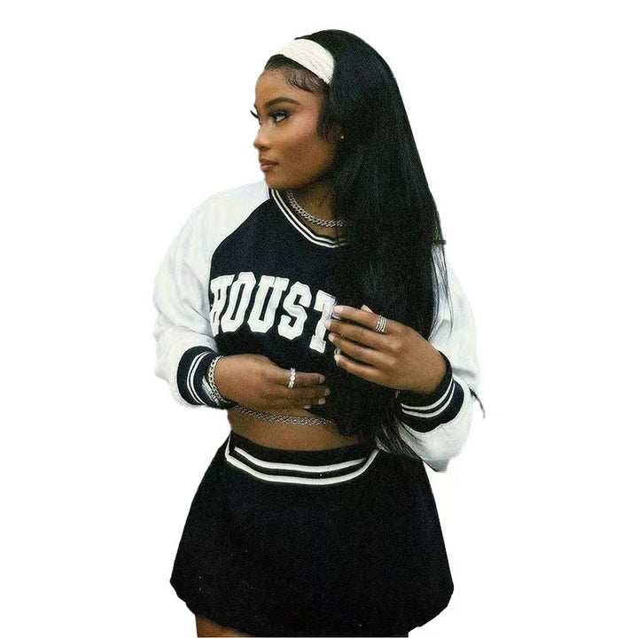 Damen Sportliches Oberteil und Minirock Set Drune
