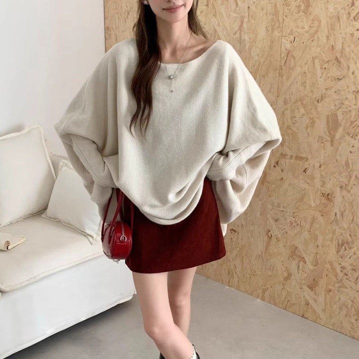 Damen Oversized Pullover mit schickem, weichem Stoff und lässigem Schnitt Drune