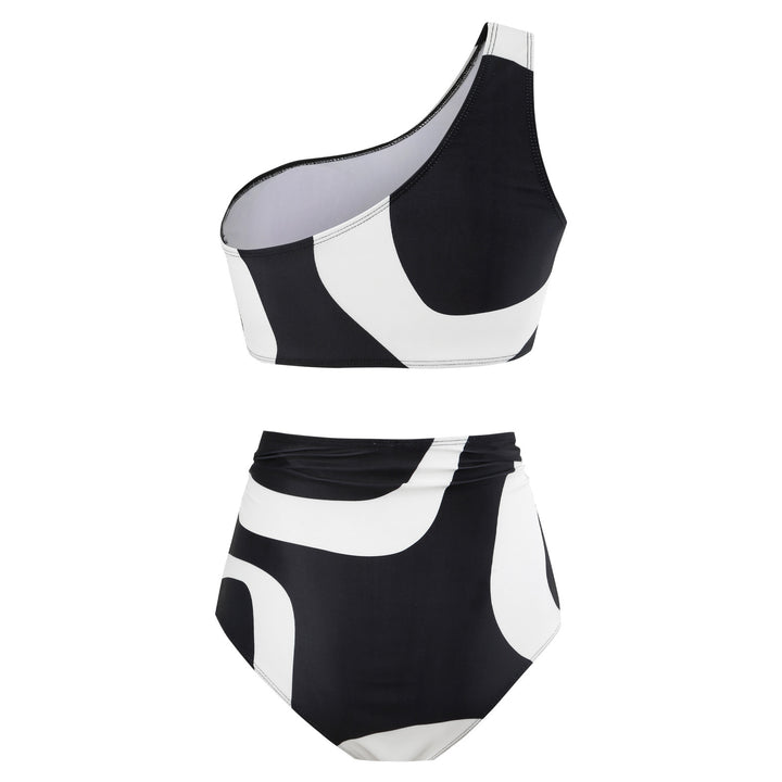 Damen Bikini-Set mit asymmetrischem Oberteil und elegantem Wickelrock Drune