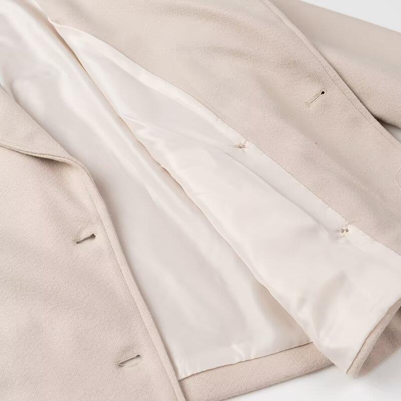 Damen elegante Wolljacke mit doppelter Knopfleiste und modernen Details Drune