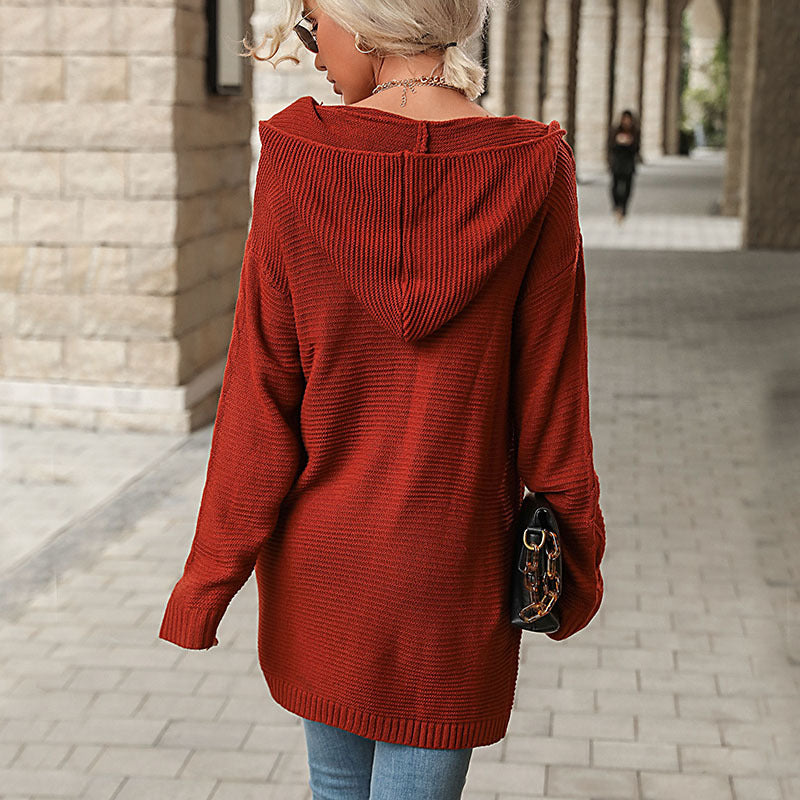 Damen Strickjacke mit strukturiertem Design und offenen Front Drune