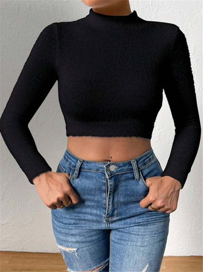 Damen Kurzarm Pullover Drune