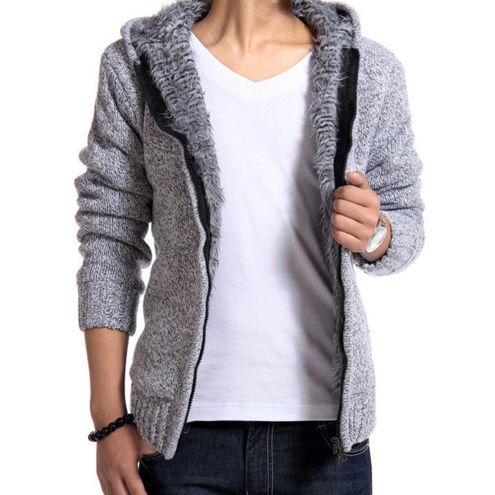 Herren kuschelige Strickjacke mit hochwertigem Innenfutter Drune