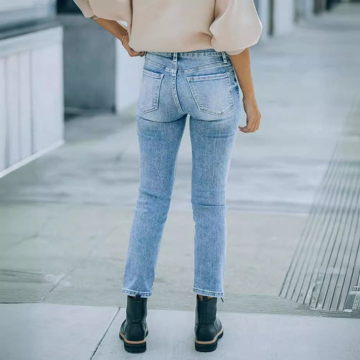 Damen modischer Sweatshirt mit Ballonärmeln Drune