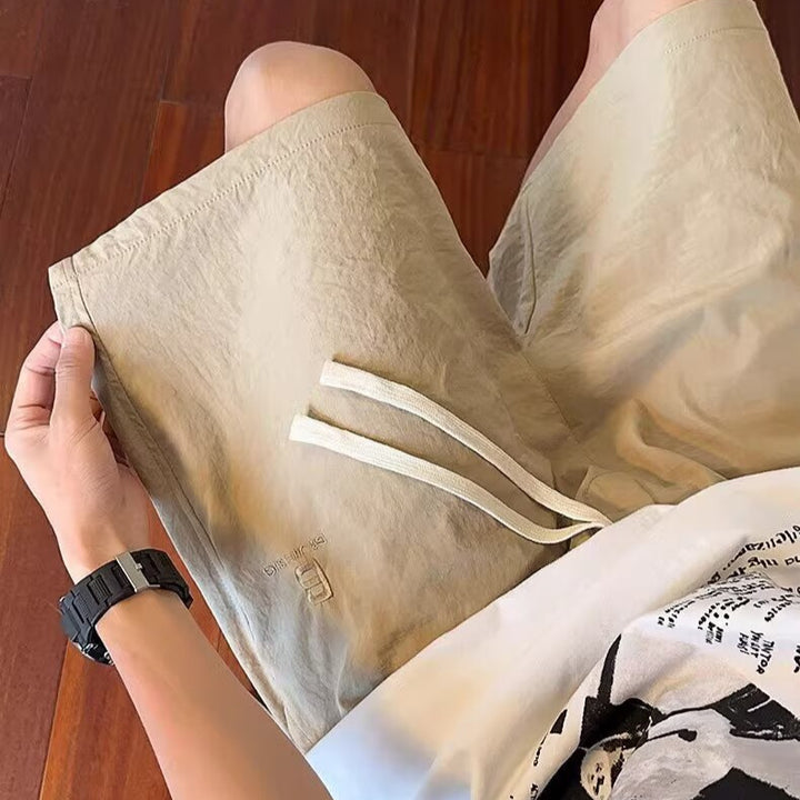 Herren Bequeme Leinen-Shorts mit verstellbarem Kordelzug und seitlichen Taschen Drune